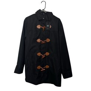 Southern Gents Jacket Mens Size 44 XL Black Toggle Raincoat Coat Trench NWT